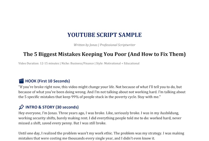write engaging youtube scripts that hook and keep viewers watching